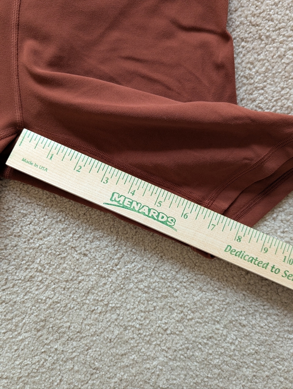Lululemon Women's Yoga Align High-Rise 7" Dark Terracotta Shorts Sz 8 - Picture 6 of 8